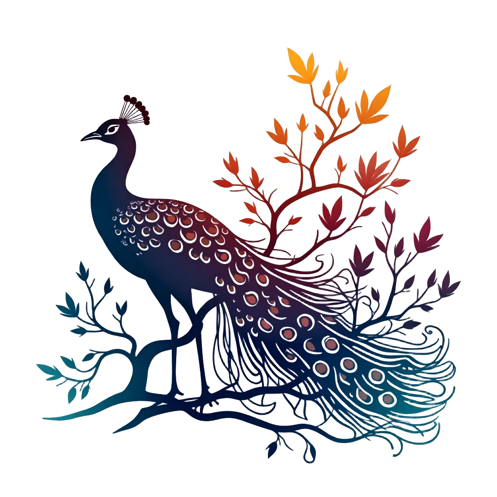 Majestic Peacock in Autumn