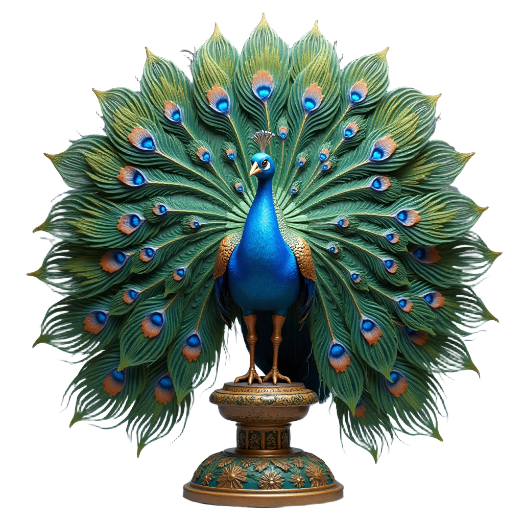 Majestic Peacock Display