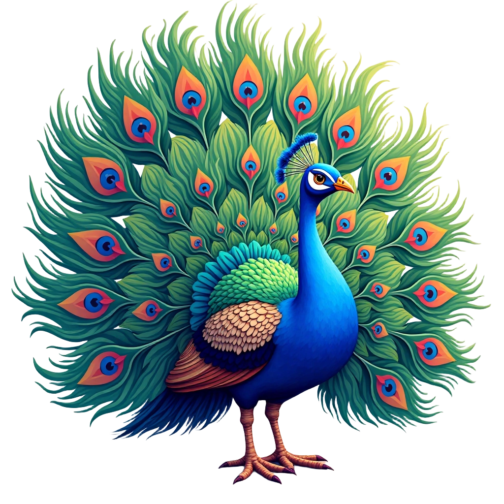 Majestic Peacock Display