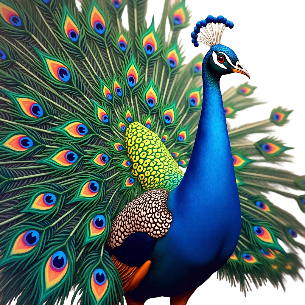 Majestic Peacock Display