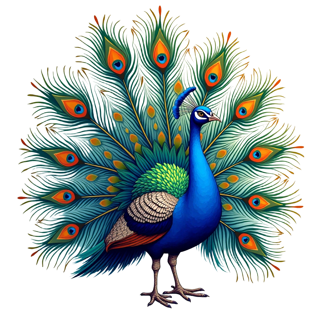 Majestic Peacock Display