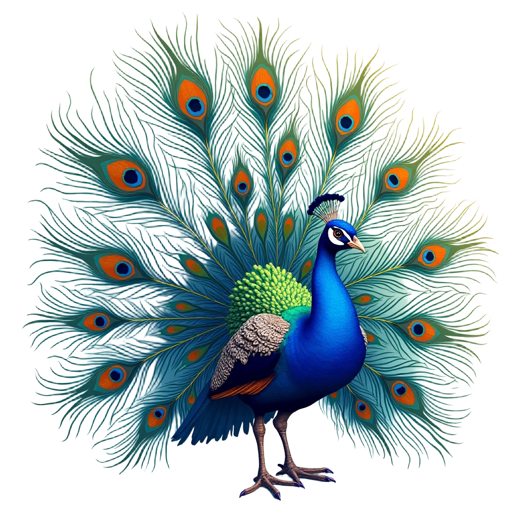 Majestic Peacock Display