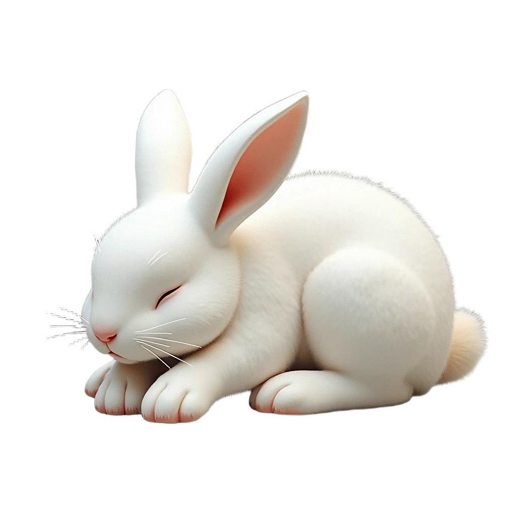 Sleeping White Rabbit