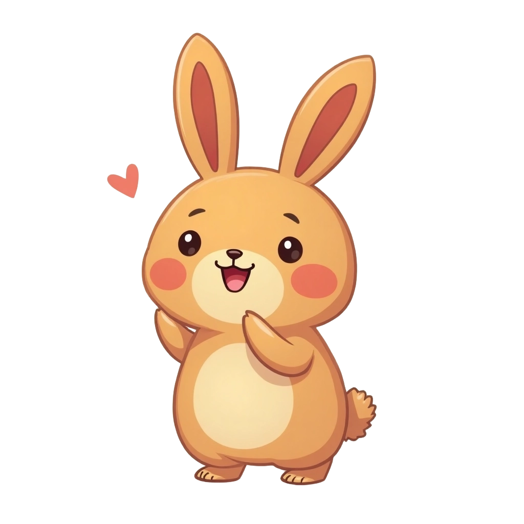 Adorable Cartoon Rabbit