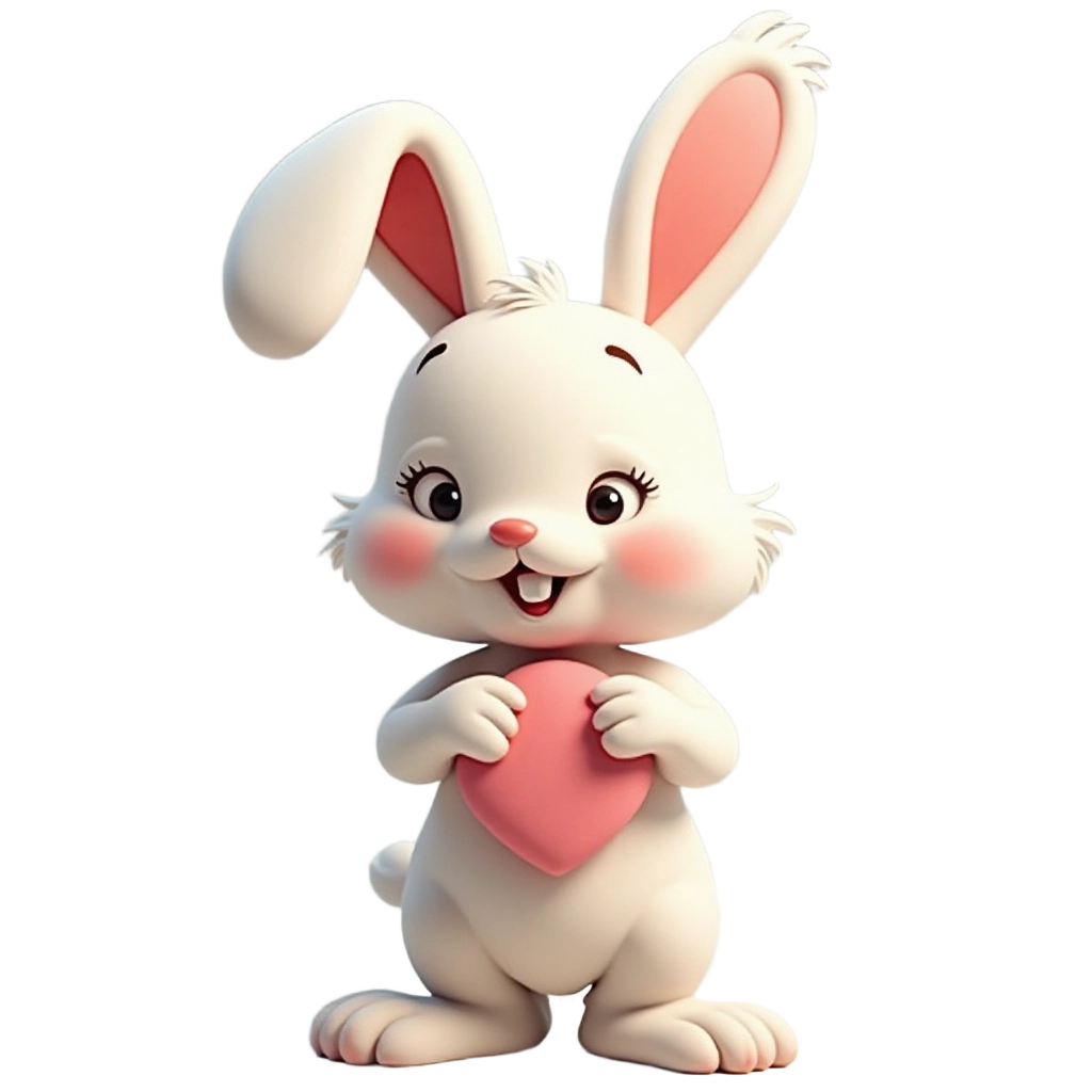 Adorable Bunny with Heart