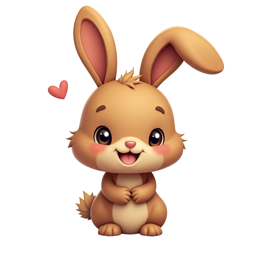 Adorable Cartoon Rabbit