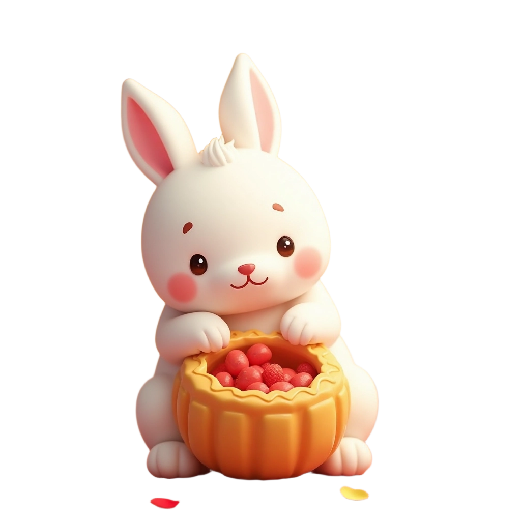 Charming Rabbit with Mooncake