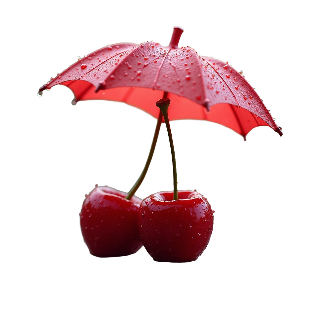 Cherries with an Umbrella