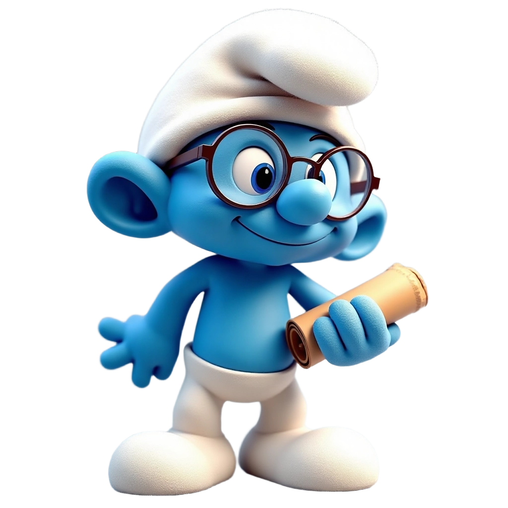 Brainy Smurf with Scroll