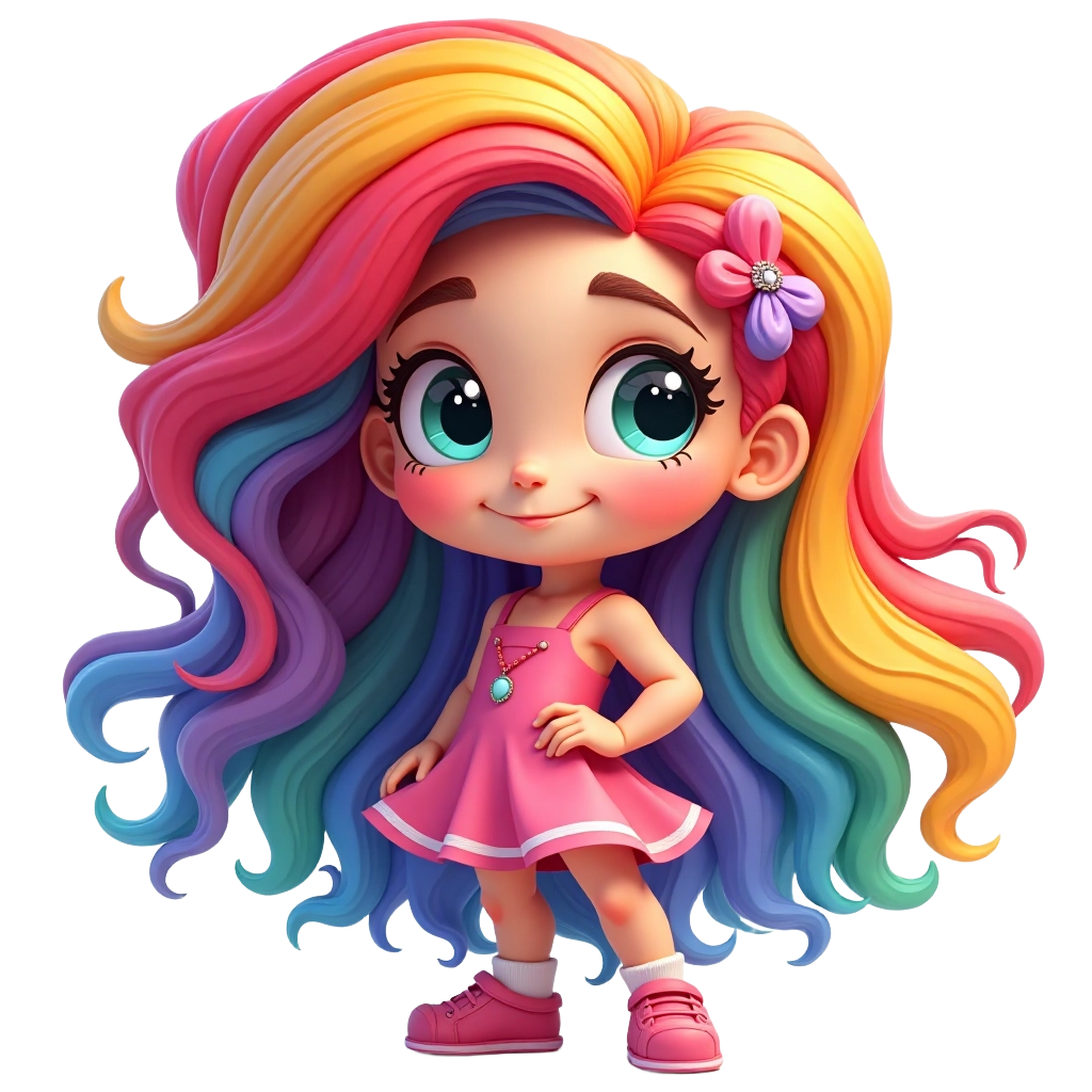 Rainbow Hair Girl