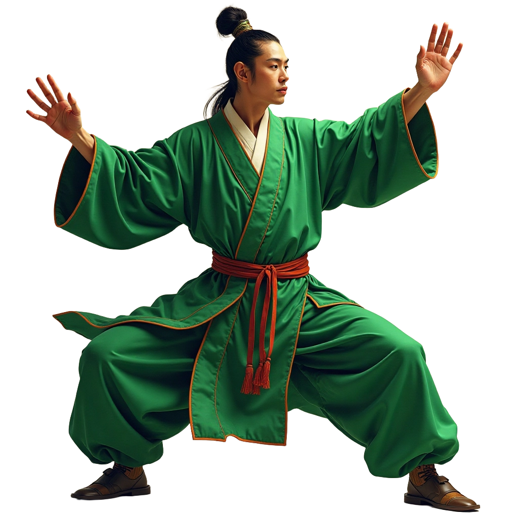 Martial Arts Master in Green Robe