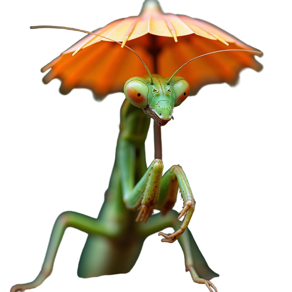 Mantis with an Umbrella