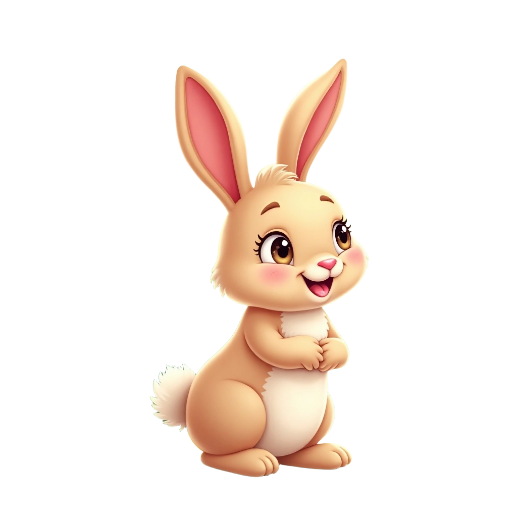 Happy Cartoon Rabbit