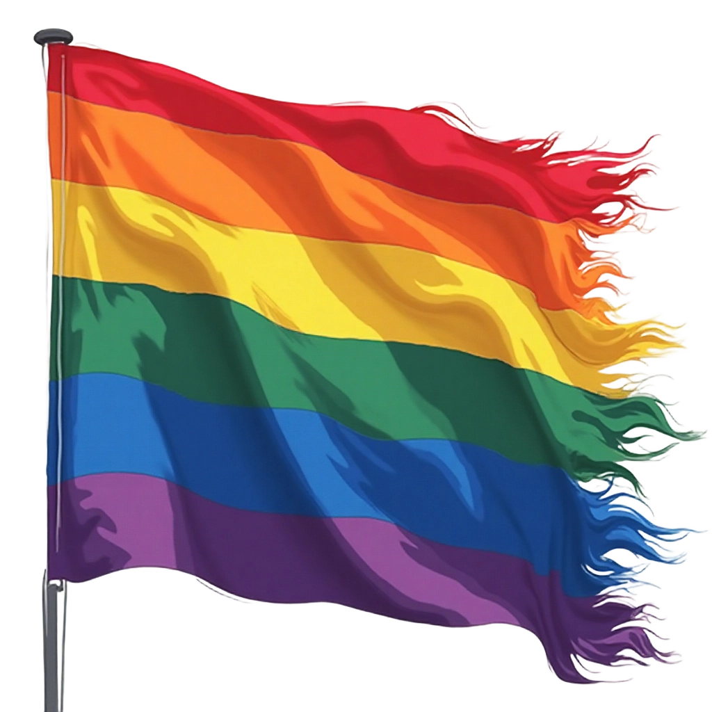 Tattered Rainbow Flag