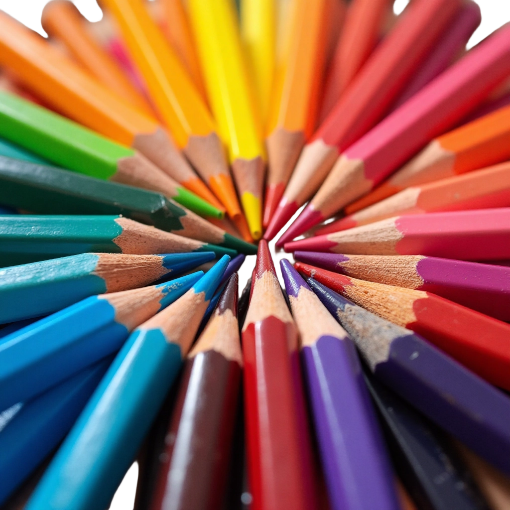 Colorful Pencil Arrangement