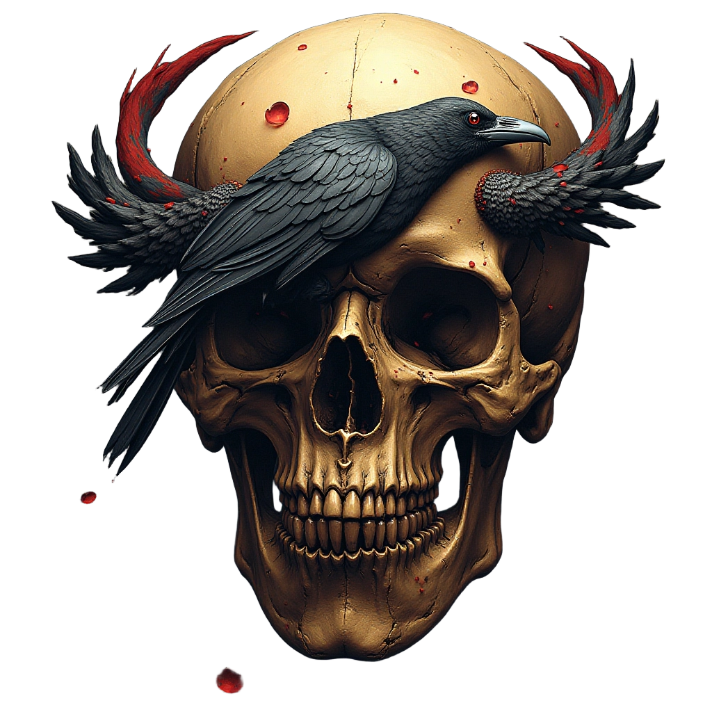 Crow and Skull