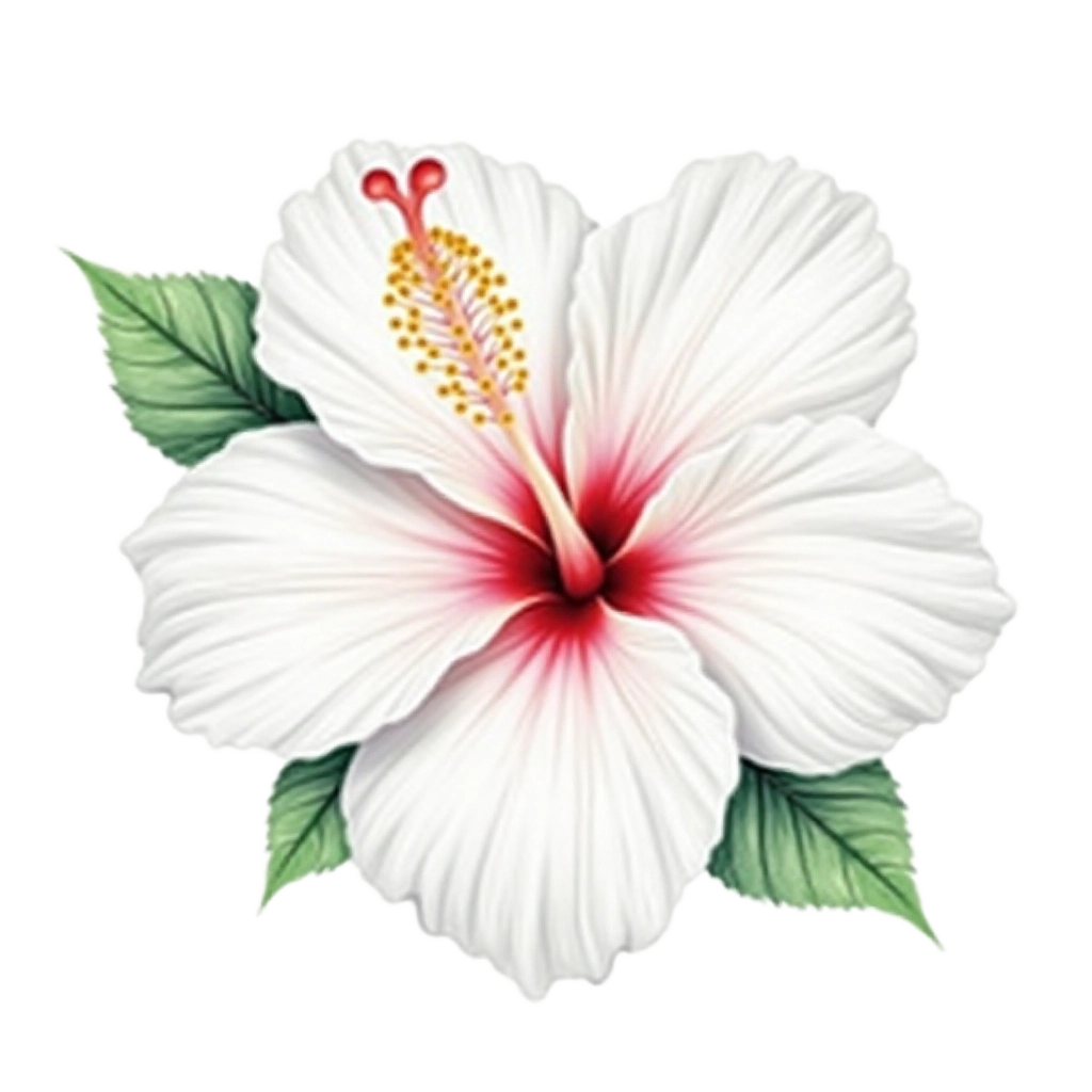 White Hibiscus Flower