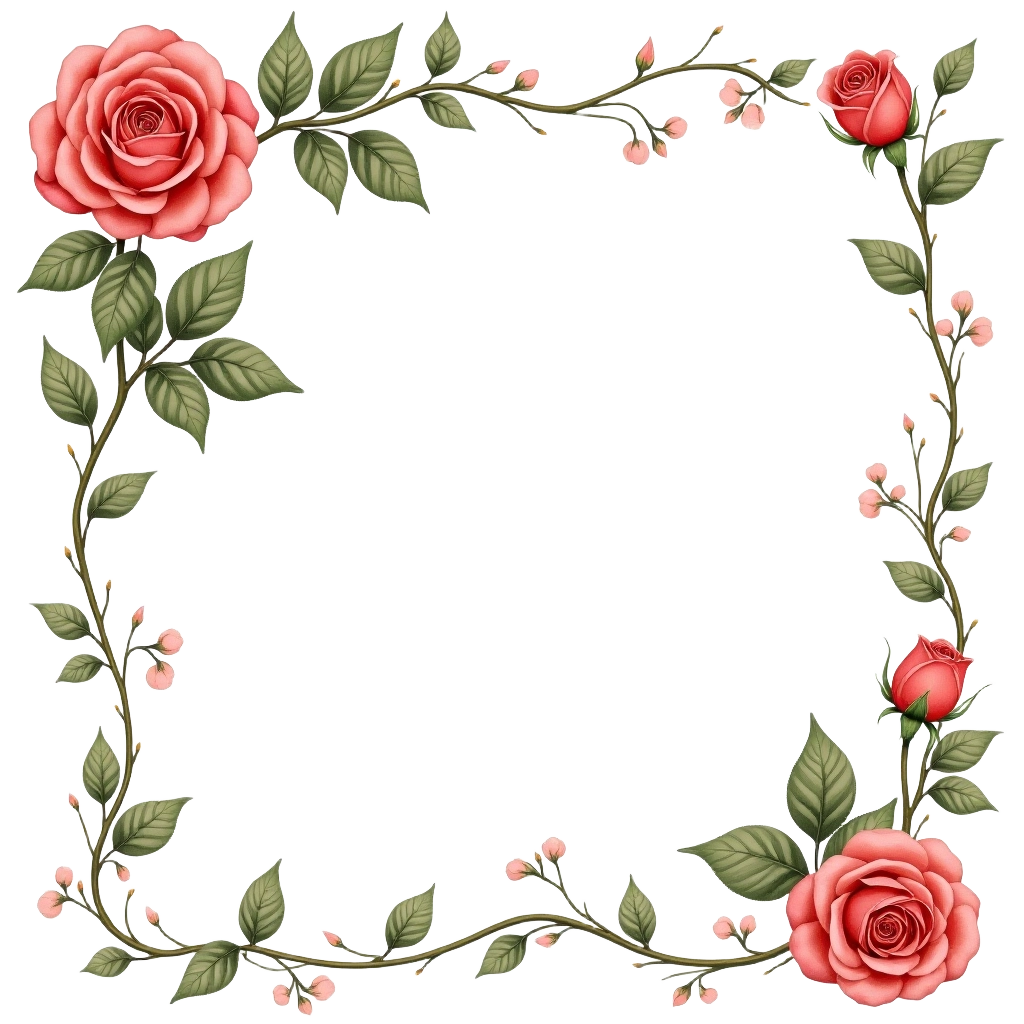 Elegant Rose Frame