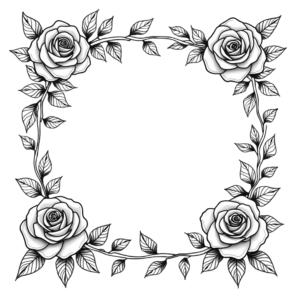 Vintage Rose Frame