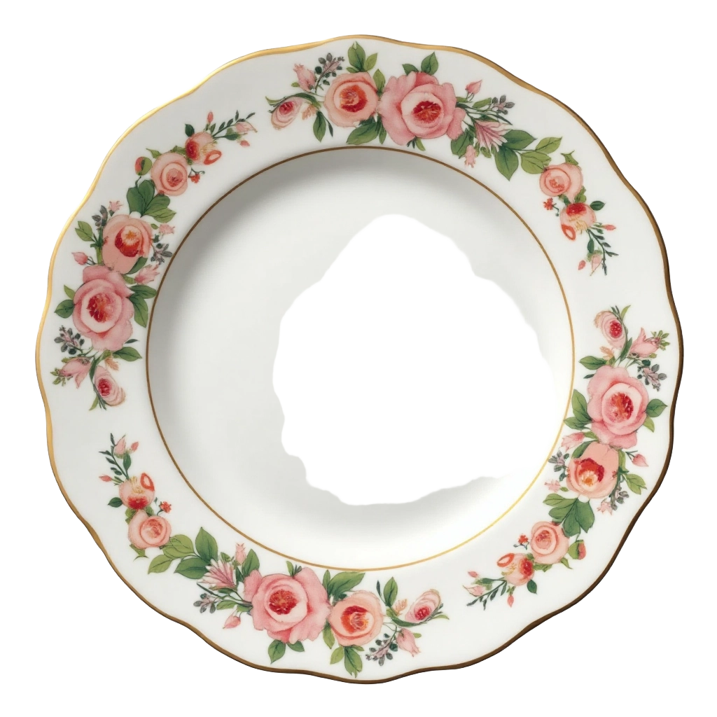 Elegant Floral Plate