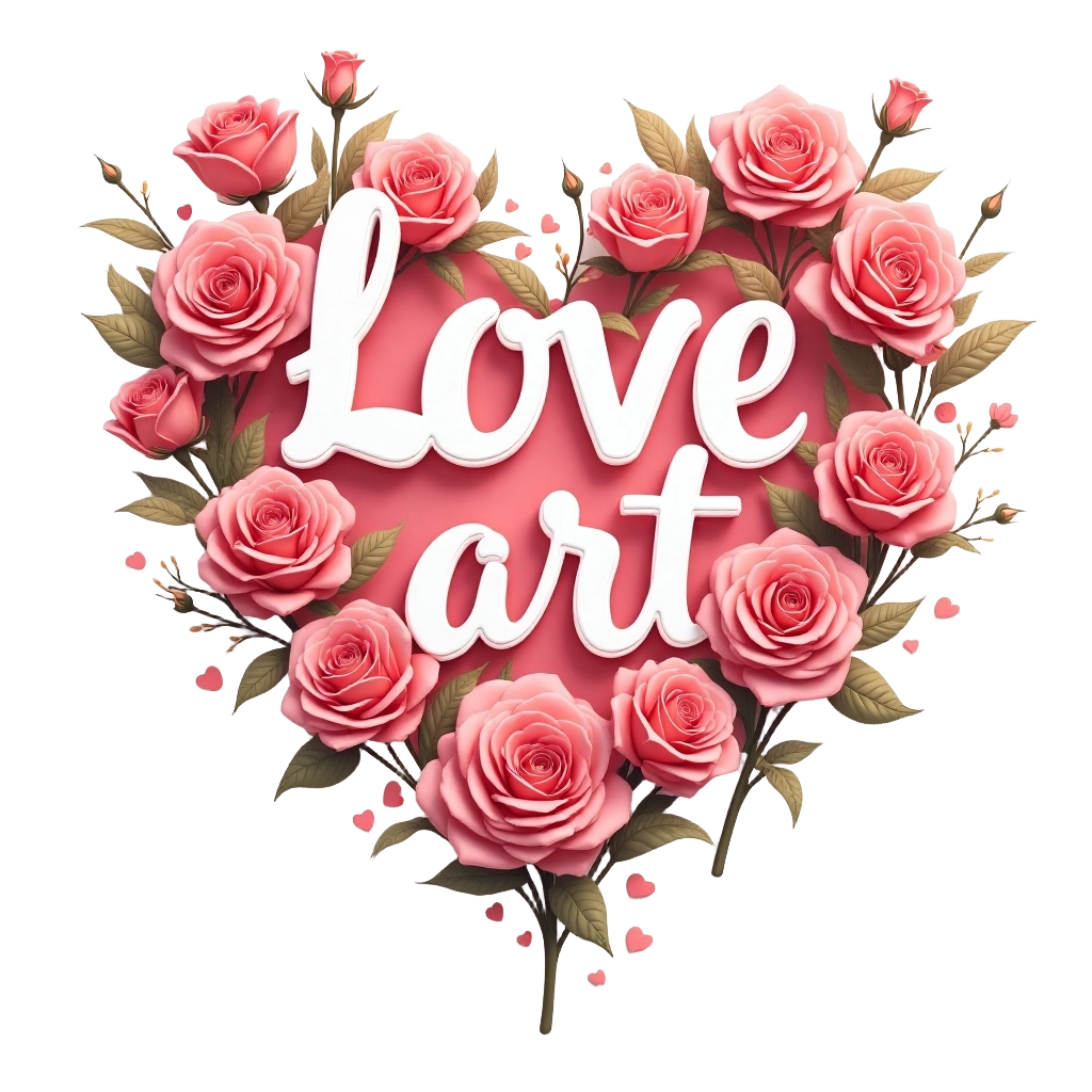 Love Art Floral Heart