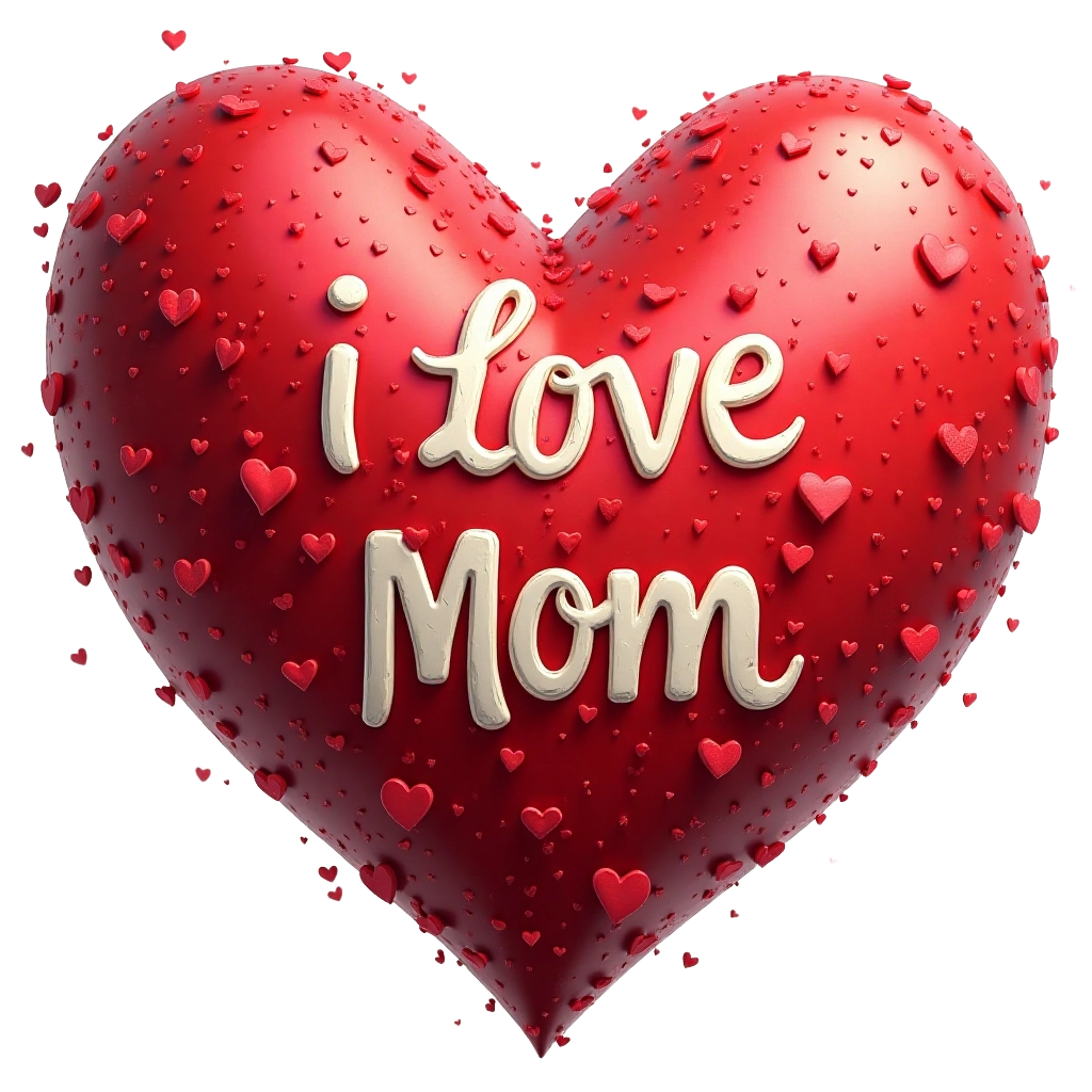 I Love Mom Heart