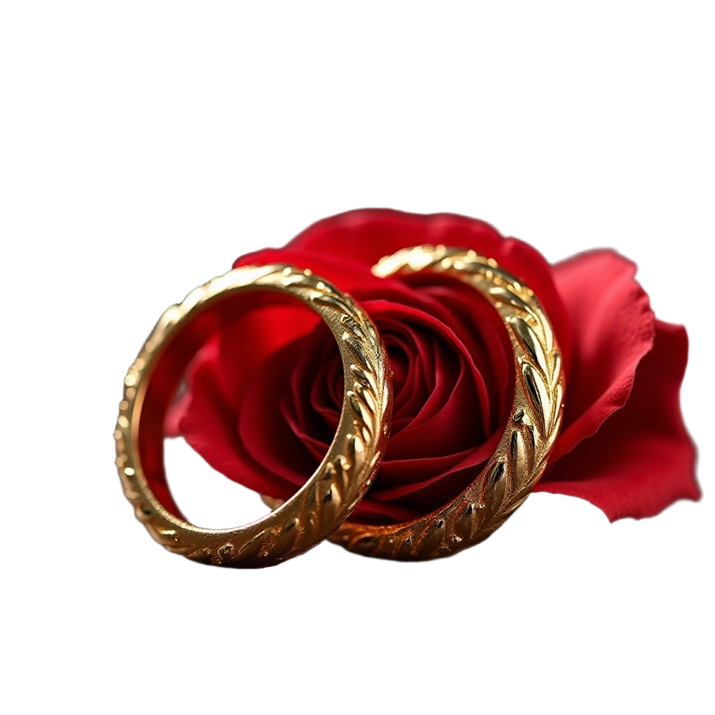 Golden Rings and Red Rose