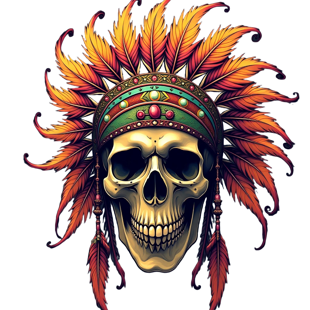 Feathered Skull Headdress