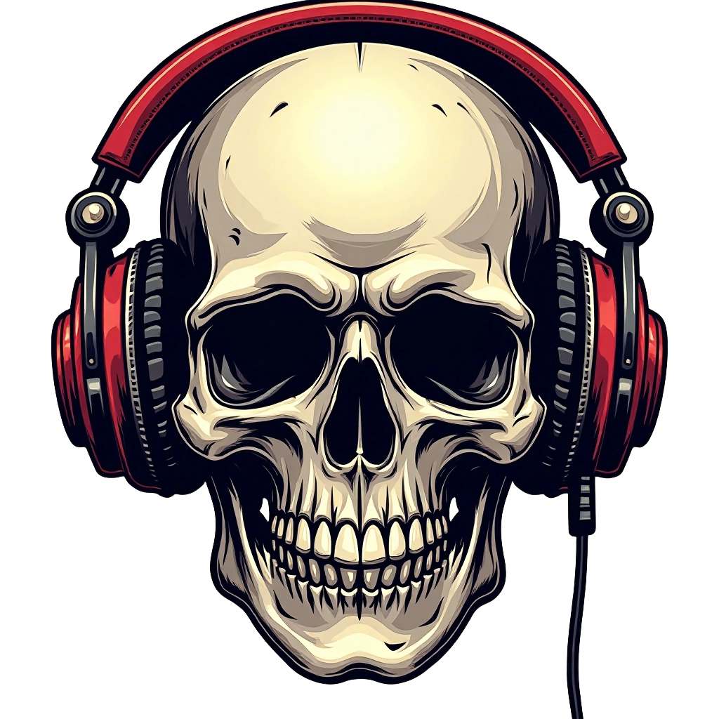 Skull with Headphones