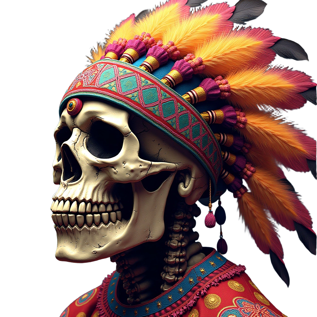 Aztec Warrior Skull