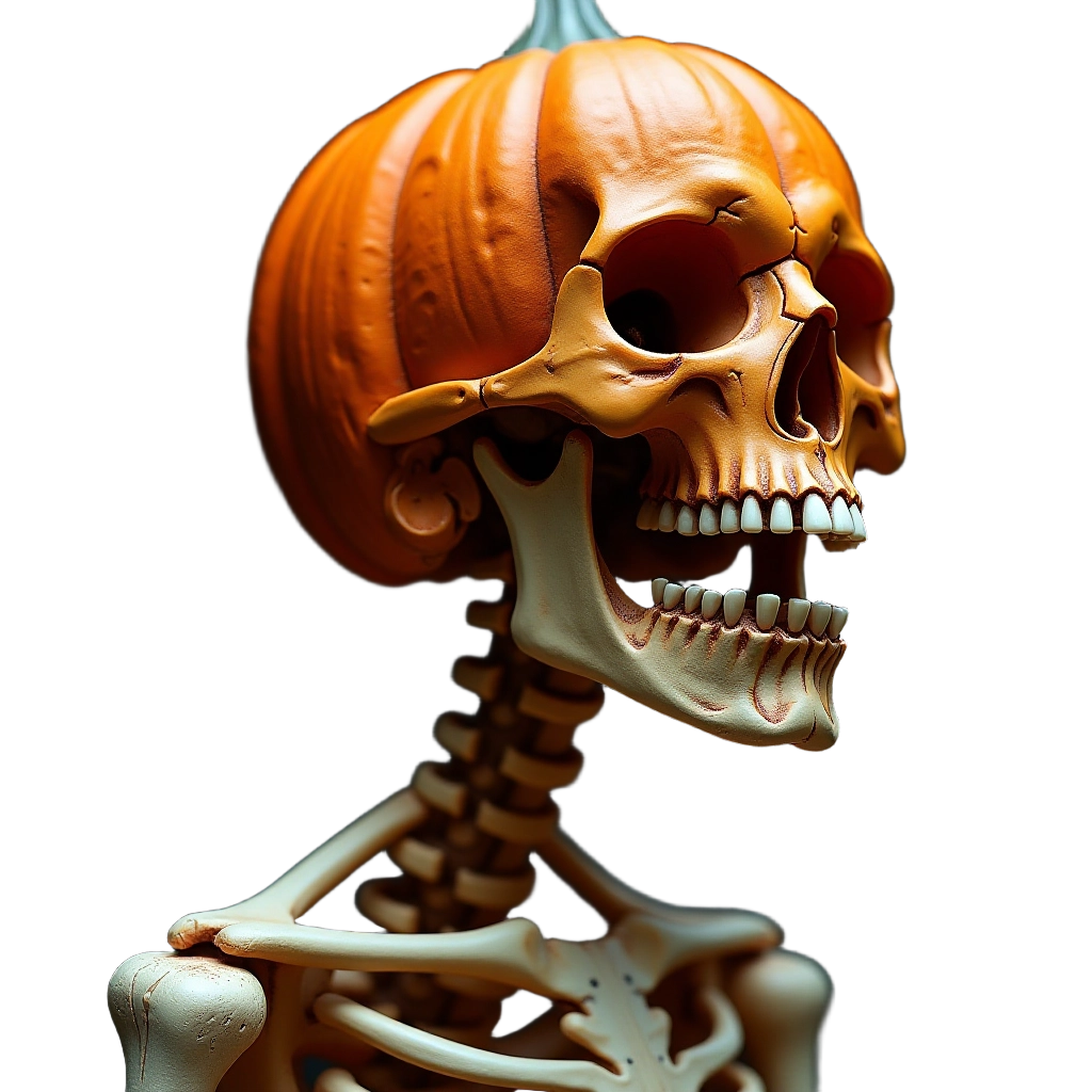 Pumpkin Skull Skeleton