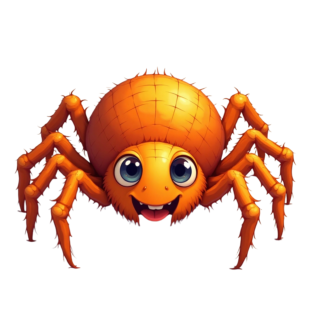 Cute Orange Spider