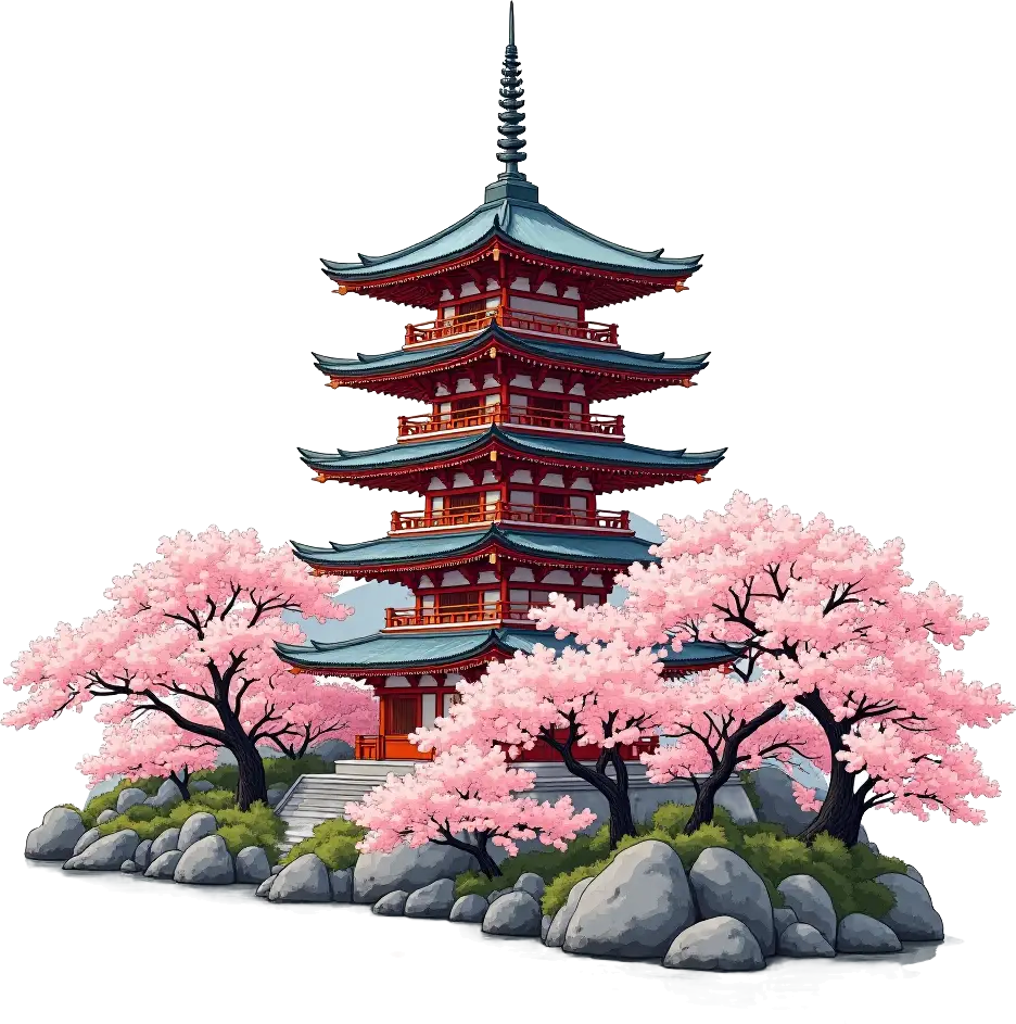 Cherry Blossom Pagoda