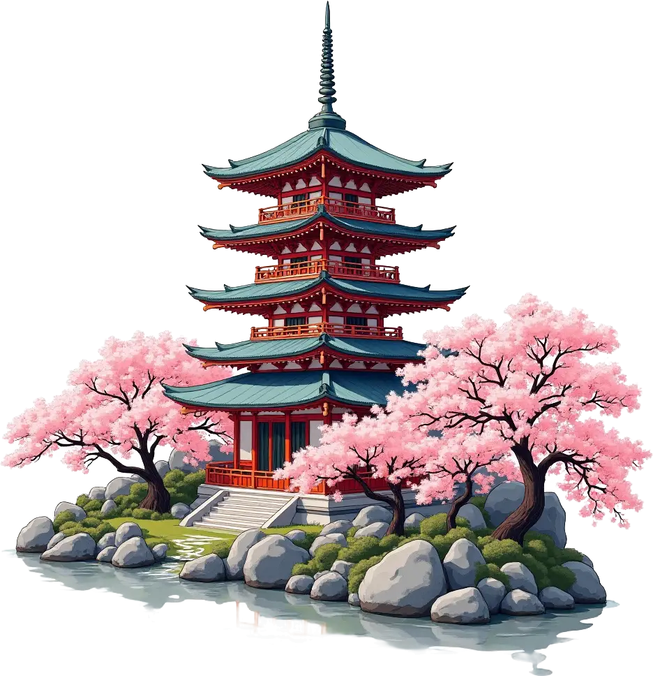 Cherry Blossom Pagoda