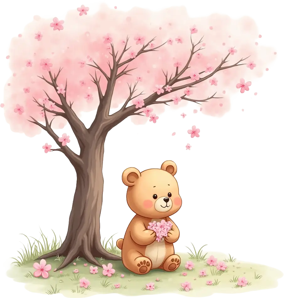 Cherry Blossom Bear