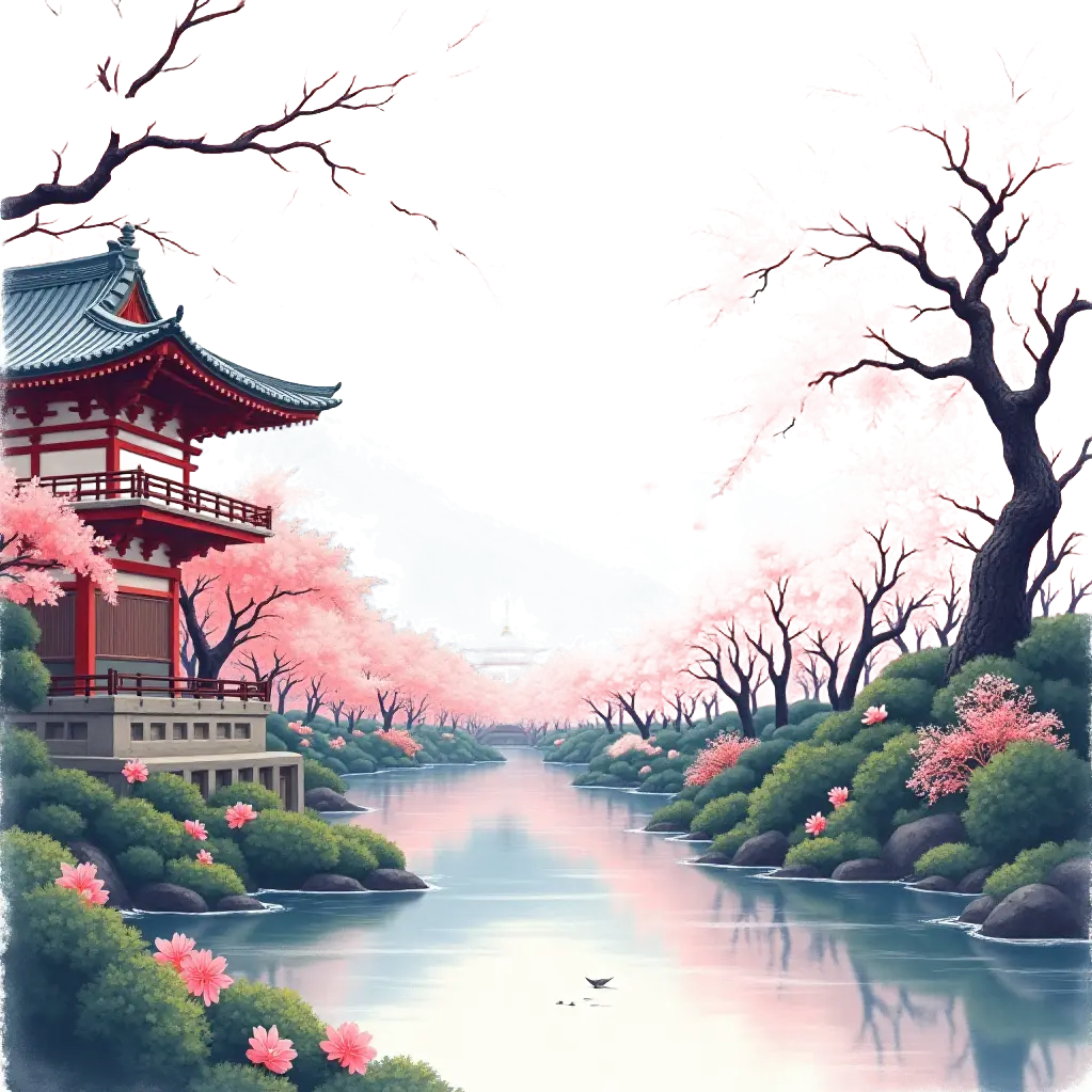 Cherry Blossom Temple