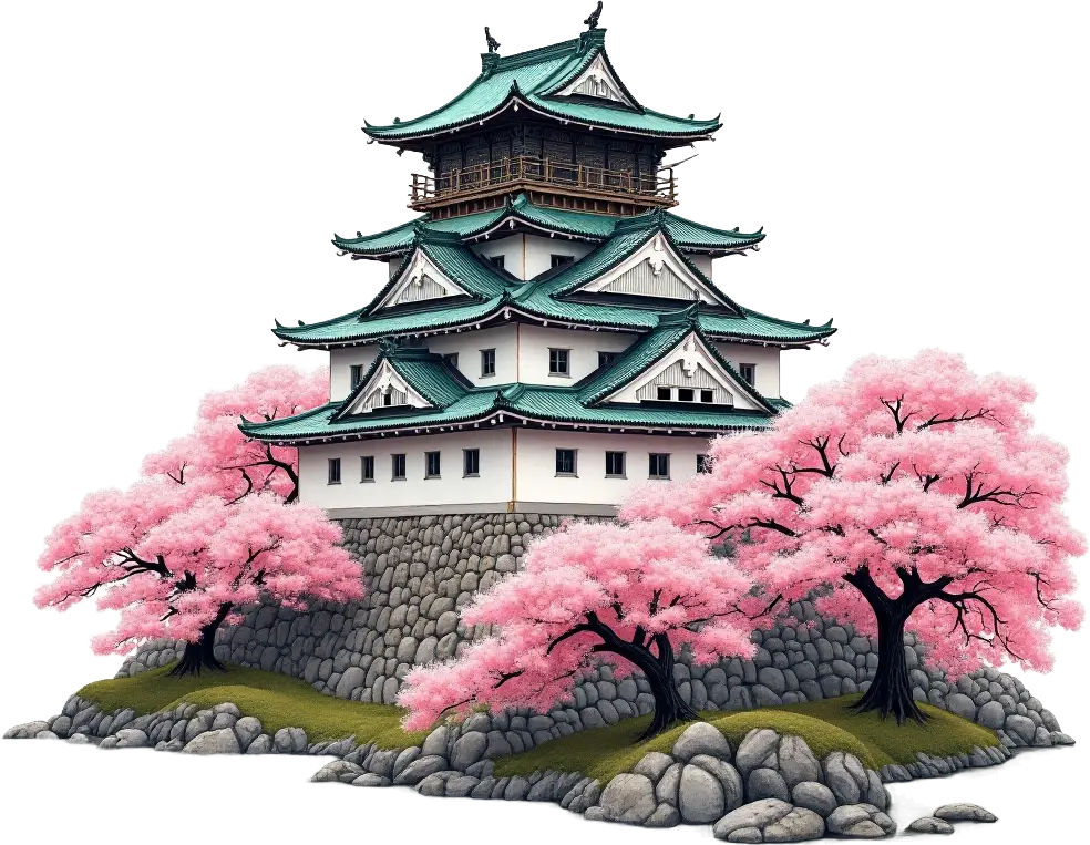 Cherry Blossoms and Castle