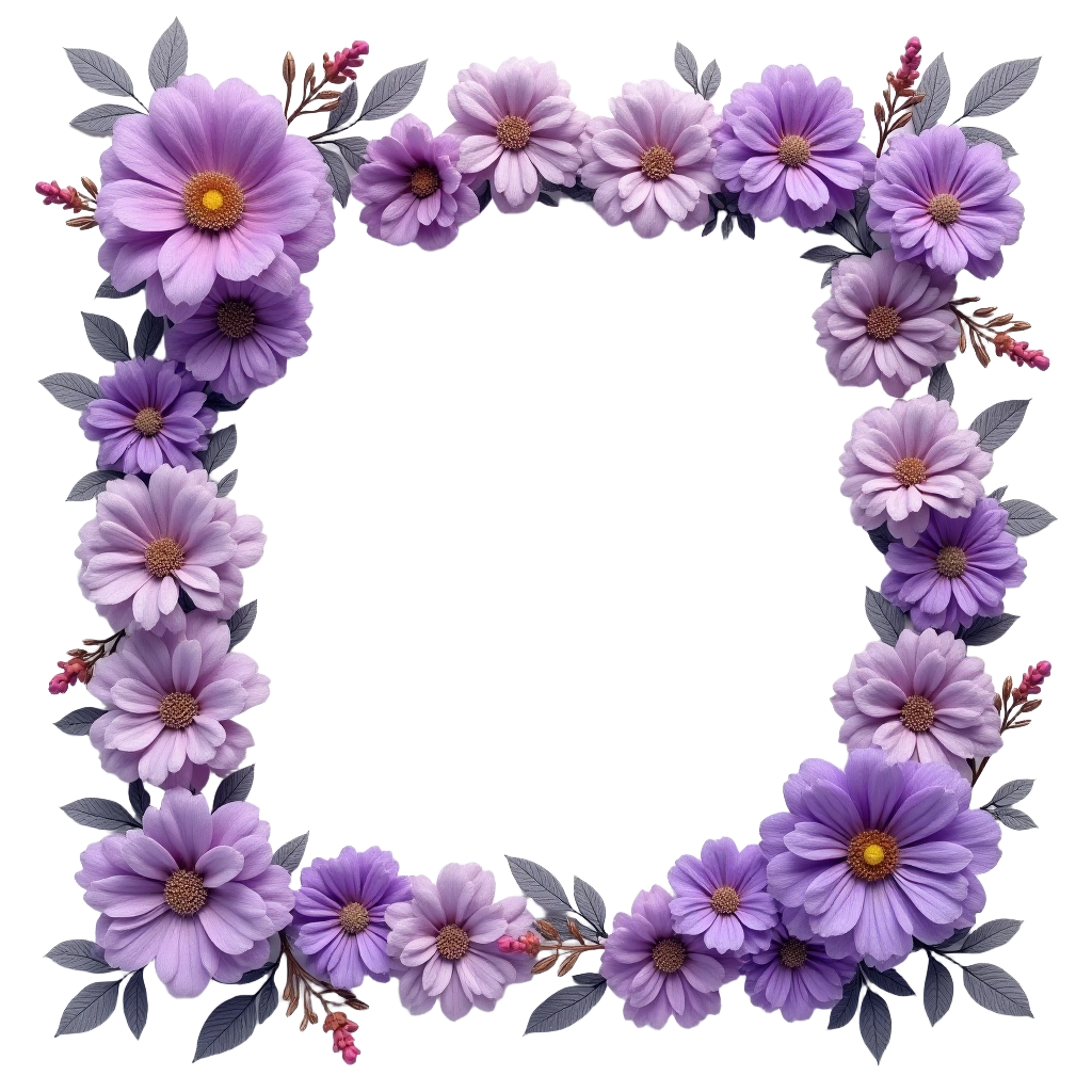 Lavender Floral Frame