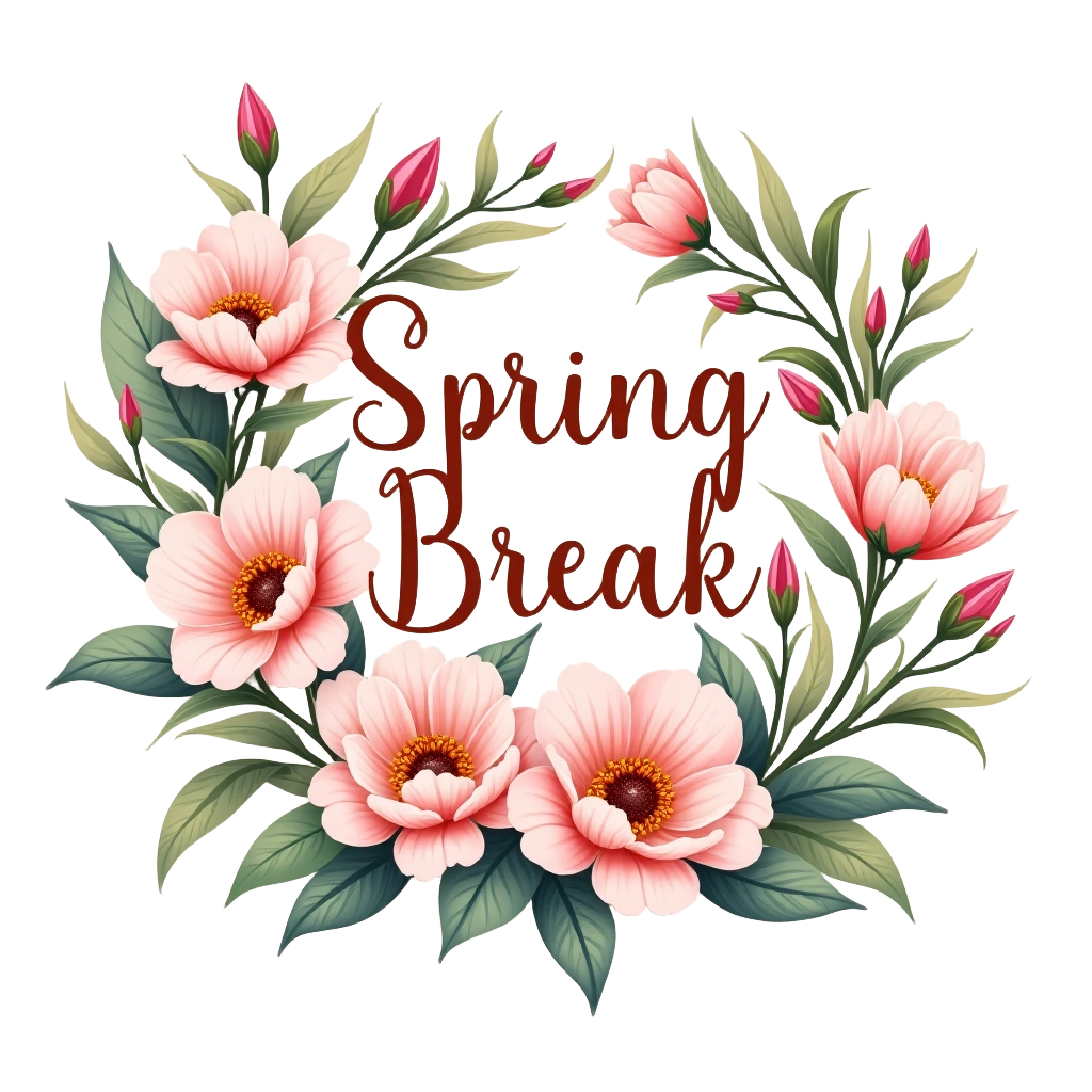 Spring Break Floral Wreath