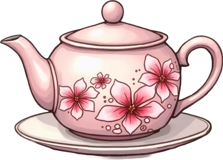 Elegant Floral Teapot