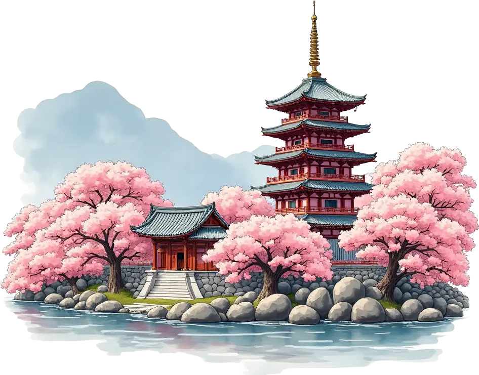 Cherry Blossom Pagoda