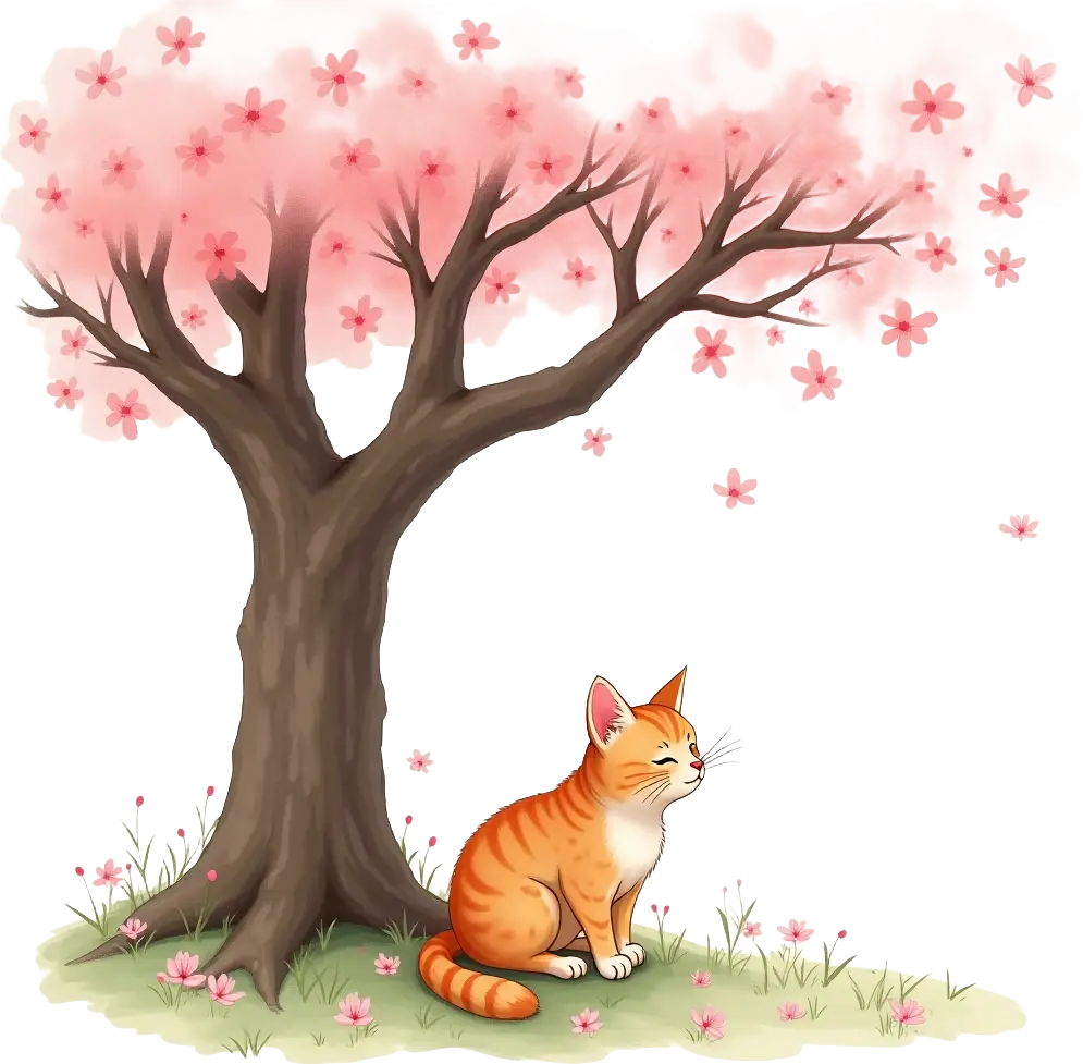 Springtime Cat