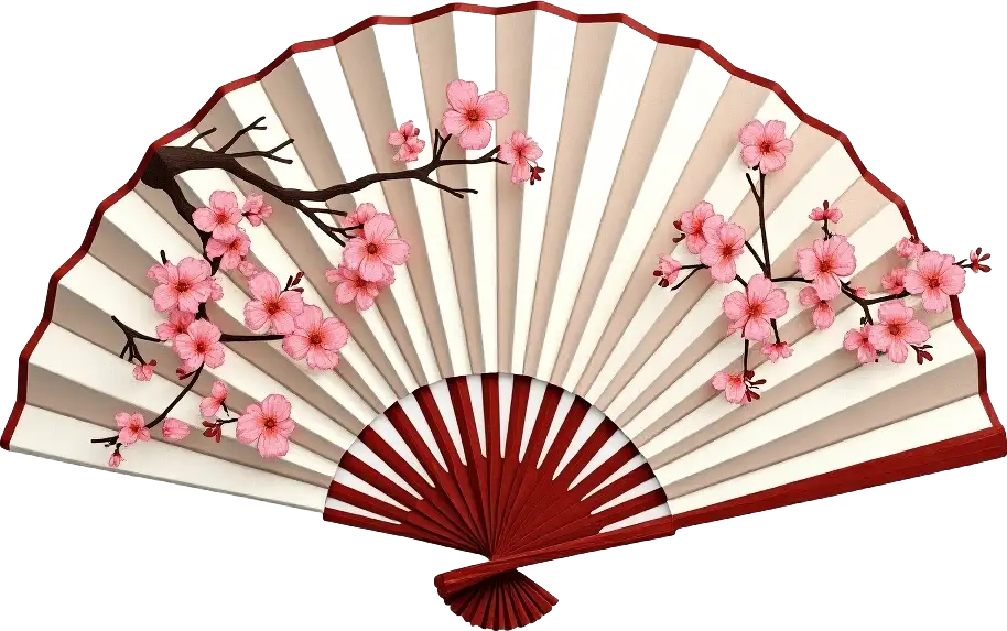 Cherry Blossom Hand Fan