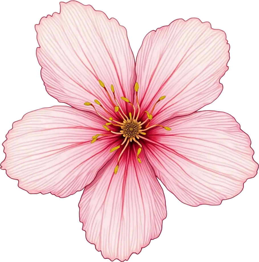 Pink Flower Illustration