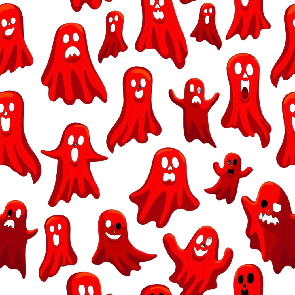 Red Ghosts Pattern