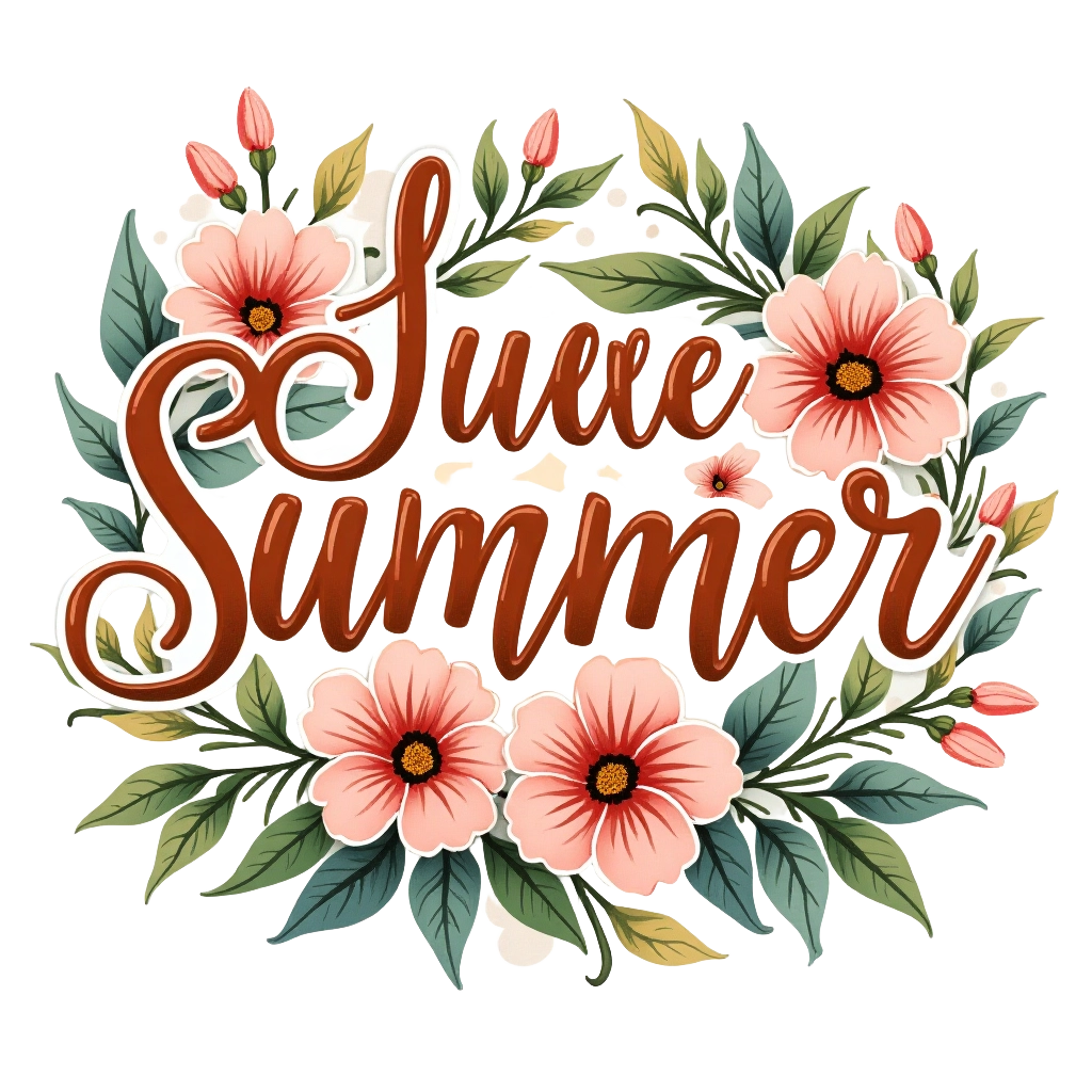 Sweet Summer Floral Emblem