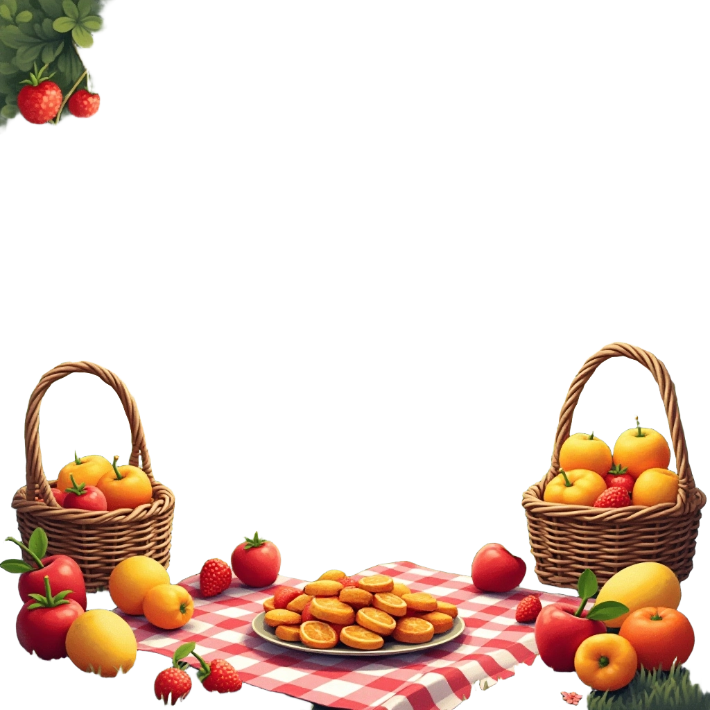 Fruit Basket and Cookies Picnic