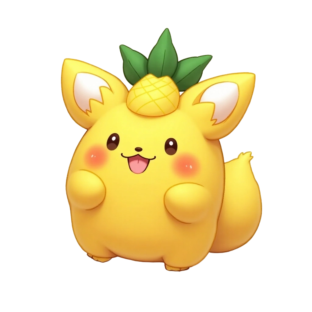 Pikachu with Pineapple Hat