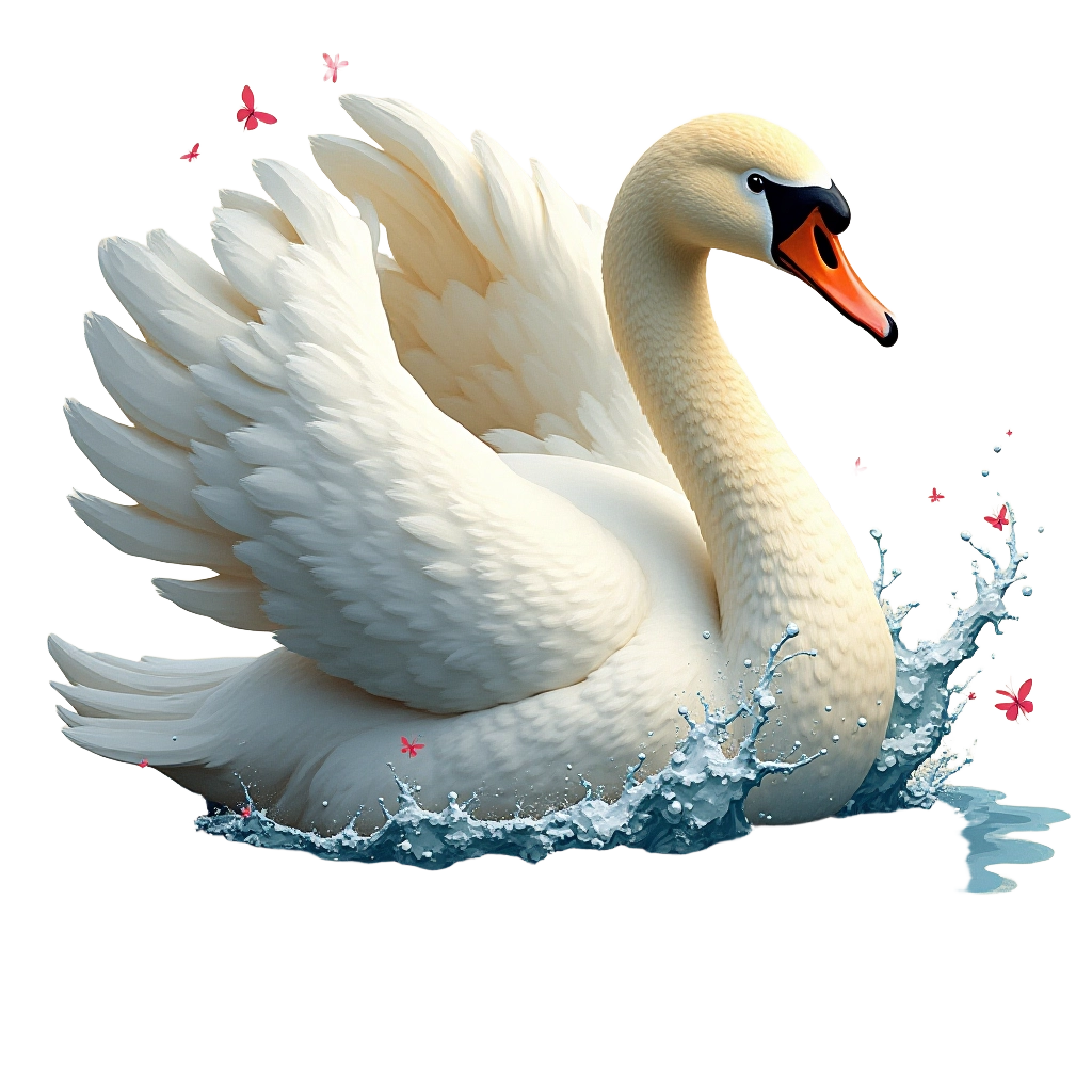 Graceful Swan in Water