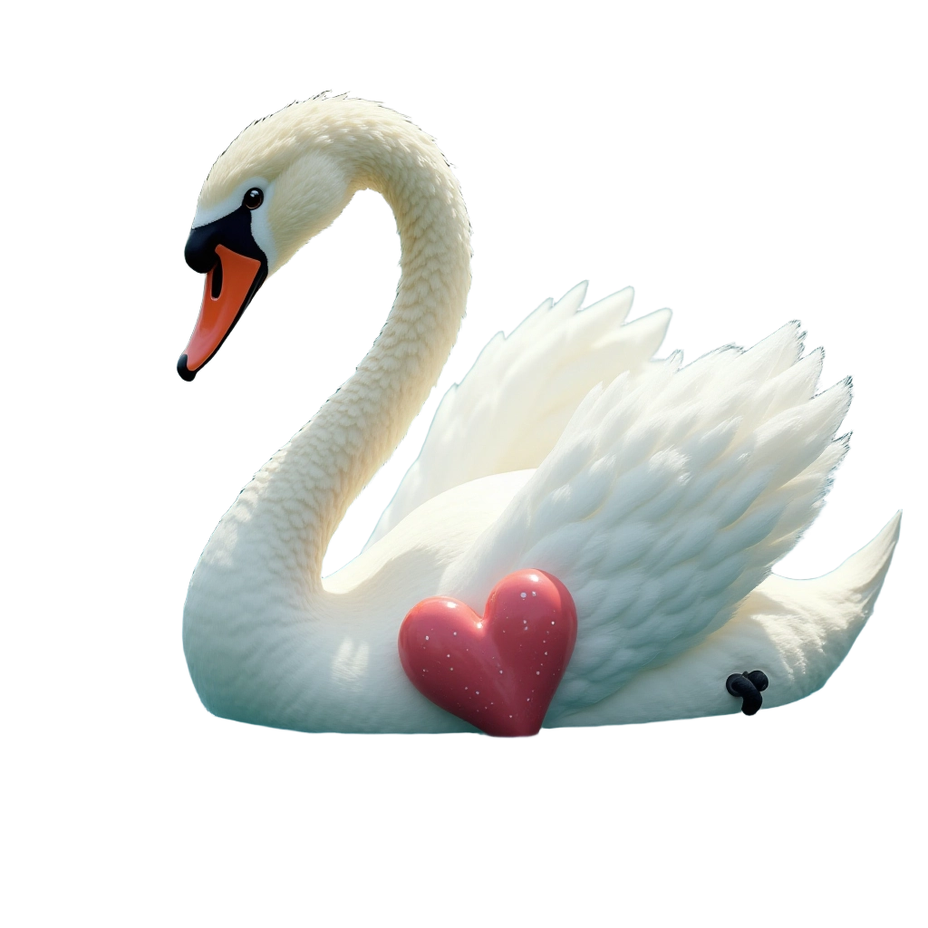 Swan with Heart